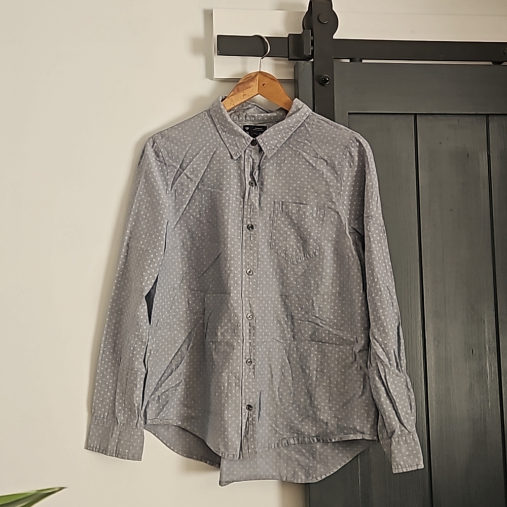 Gap Cotton Button Up Boyfriend Fit